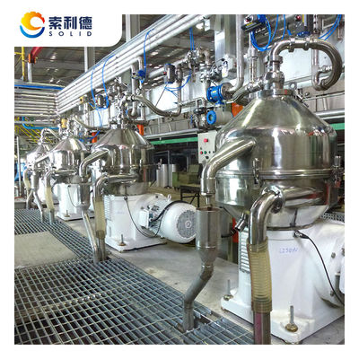 Centrifugeerbare lanolinemachine met een capaciteit van 400 l/u met frequentiestart en automatische ontlading